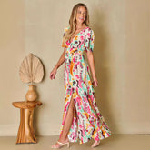 Vareli - Alluring Flowy Printed Maxi Dress